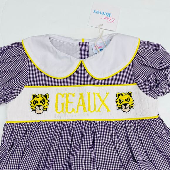 NWT Ann + Reeves 9M Geaux Tigers Margaret Dress - Picture 2 of 4